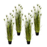 NNEAGS 4X 150cm Green Artificial Indoor Potted Papyrus Plant Tree Fake Simulation Decorative