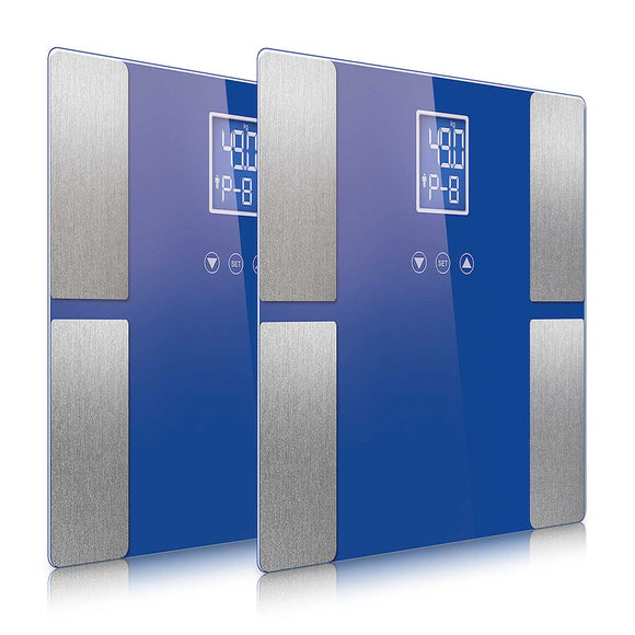 NNEAGS 2X Digital Electronic LCD Bathroom Body Fat Scale Weighing Scales Weight Monitor Blue