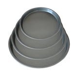 NNEAGS Round Black Steel Non-stick Pizza Tray Oven Baking Plate Pan Set