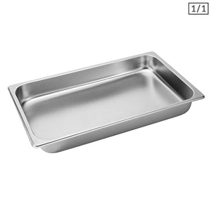 NNEAGS GN Pan Full Size 1/1 GN Pan 6.5cm Deep Stainless Steel Tray