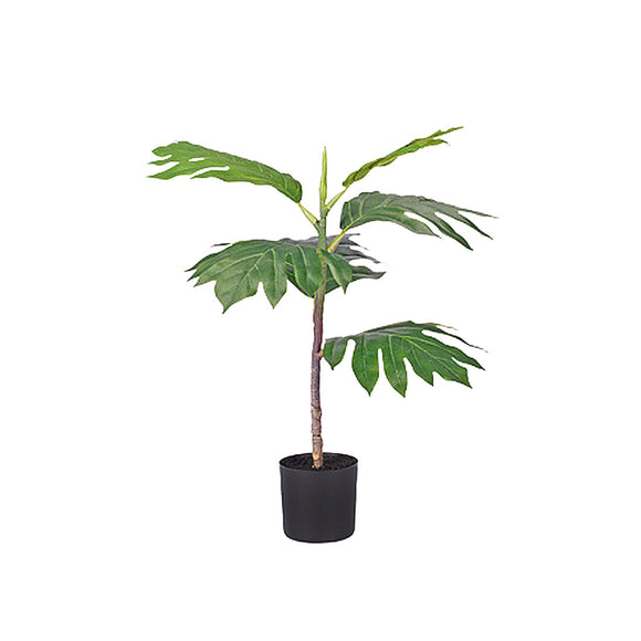 NNEAGS 60cm Artificial Natural Green Split-Leaf Philodendron Tree Fake Tropical Indoor Plant Home Office Decor