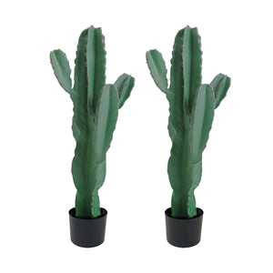NNEAGS 2X 70cm Green Artificial Indoor Cactus Tree Fake Plant Simulation Decorative 5 Heads