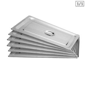 NNEAGS 6X GN Pan Lid Full Size 1/1 Stainless Steel Tray Top Cover