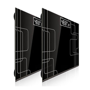 NNEAGS 2X 180kg Electronic Talking Scale Weight Fitness Glass Bathroom Scale LCD Display