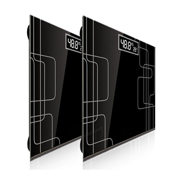 NNEAGS 2X 180kg Electronic Talking Scale Weight Fitness Glass Bathroom Scale LCD Display