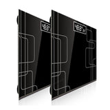 NNEAGS 2X 180kg Electronic Talking Scale Weight Fitness Glass Bathroom Scale LCD Display