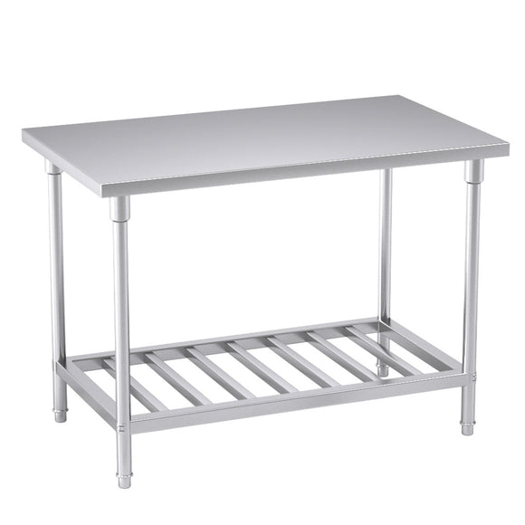 NNEAGS 120*70*85cm Catering Kitchen Stainless Steel Prep Work Bench
