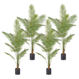 NNEAGS 4X 210cm Green Artificial Indoor Rogue Areca Palm Tree Fake Tropical Plant Home Office Decor