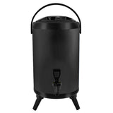 NNEAGS 12L Stainless Steel Insulated Milk Tea Barrel Hot and Cold Beverage Dispenser Container with Faucet Black