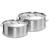 NNEAGS Stock Pot 9L 23L Top Grade Thick Stainless Steel Stockpot 18/10