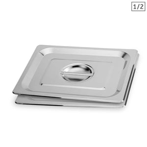 NNEAGS 2X GN Pan Lid Full Size 1/2 Stainless Steel Tray Top Cover