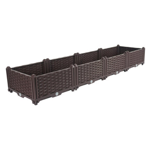 NNEAGS 160cm Raised Planter Box Vegetable Herb Flower Outdoor Plastic Plants Garden Bed