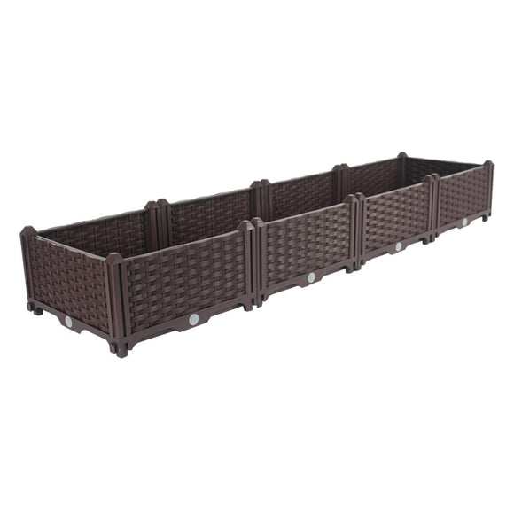 NNEAGS 160cm Raised Planter Box Vegetable Herb Flower Outdoor Plastic Plants Garden Bed