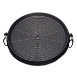 NNEAGS Portable Korean BBQ Butane Gas Stove Stone Grill Plate Non Stick Coated Round
