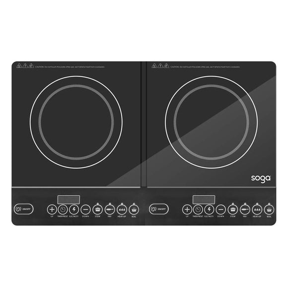 NNEAGS Cooktop Portable Induction LED Electric Double Duo Hot Plate Burners Cooktop Stove