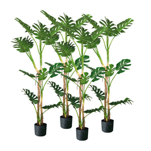 NNEAGS 4X 175cm Green Artificial Indoor Turtle Back Tree Fake Fern Plant Decorative