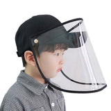NNEAGS Outdoor Protection Hat Anti-Fog Pollution Dust Protective Cap Full Face HD Shield Cover Kids Black