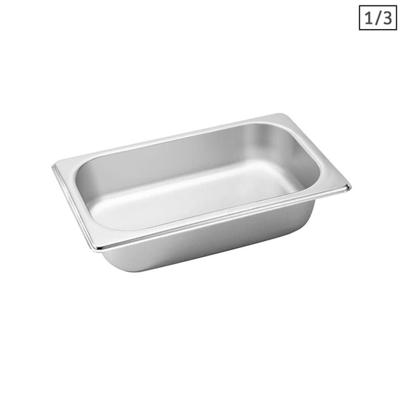 NNEAGS GN Pan Full Size 1/3 GN Pan 6.5 cm Deep Stainless Steel Tray