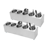 NNEAGS 2X 18/10 Stainless Steel Conical Utensils Cutlery Holder with 5 Holes