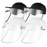 NNEAGS 4X Outdoor Protection Hat Anti-Fog Pollution Dust Protective Cap Full Face HD Shield Cover Adult Black/White