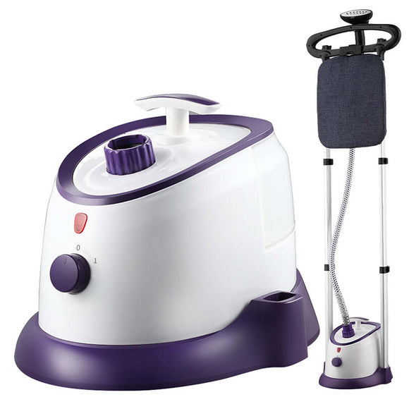 NNEAGS Garment Steamer Vertical Twin Pole Clothes 1700ml 1800w Professional Steaming Kit Purple
