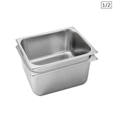 NNEAGS 2X GN Pan Full Size 1/2 GN Pan 20cm Deep Stainless Steel Tray