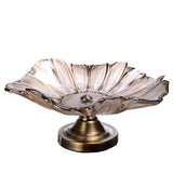 NNEAGS Bronze Tulip Crystal Glass Fruit Bowl Candy Holder Countertop Dessert Serving Basket Decor
