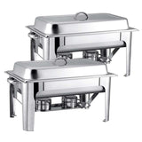 NNEAGS 2X 9L Stainless Steel Chafing Catering Dish Food Warmer
