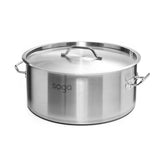 NNEAGS Stock Pot 32L Top Grade Thick Stainless Steel Stockpot 18/10