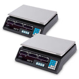 NNEAGS 2x Digital Kitchen Scales Shop Electronic Weight Scale Food 40kg/5g