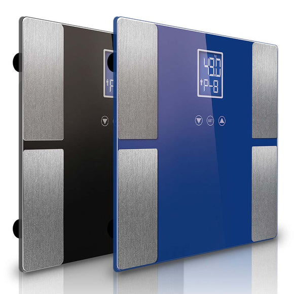 NNEAGS Digital Electronic LCD Bathroom Body Fat Scale Weighing Scales Weight Monitor Black/Blue