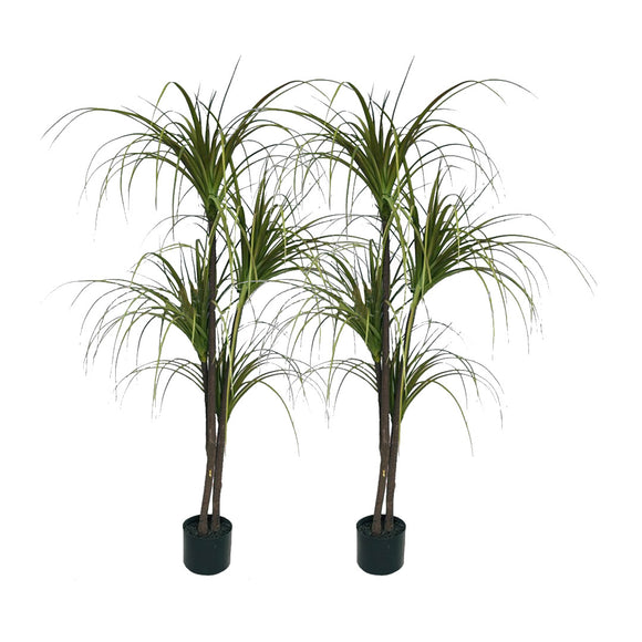 NNEAGS 2X 150cm Green Artificial Indoor Dragon Blood Tree Fake Plant Simulation Decorative