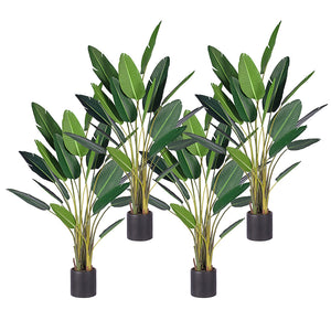 NNEAGS 4X 245cm Artificial Giant Green Birds of Paradise Tree Fake Tropical Indoor Plant Home Office Decor