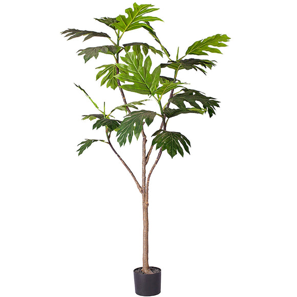 NNEAGS 180cm Artificial Natural Green Split-Leaf Philodendron Tree Fake Tropical Indoor Plant Home Office Decor
