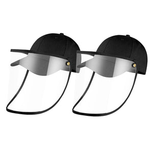 NNEAGS 2X Outdoor Protection Hat Anti-Fog Pollution Dust Protective Cap Full Face HD Shield Cover Kids Black