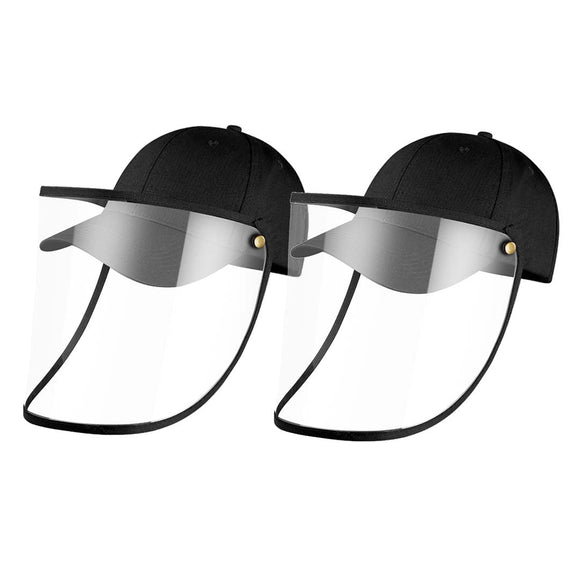 NNEAGS 2X Outdoor Protection Hat Anti-Fog Pollution Dust Protective Cap Full Face HD Shield Cover Kids Black