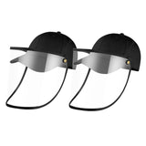 NNEAGS 2X Outdoor Protection Hat Anti-Fog Pollution Dust Protective Cap Full Face HD Shield Cover Kids Black