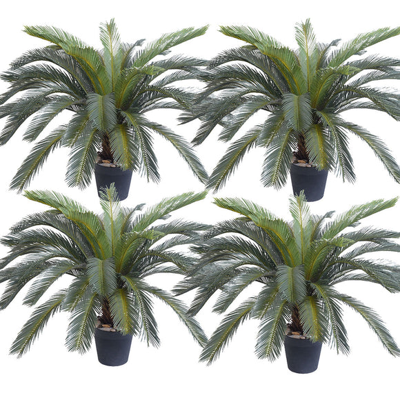 NNEAGS 4X 155cm Artificial Indoor Cycas Revoluta Cycad Sago Palm Fake Decoration Tree Pot Plant