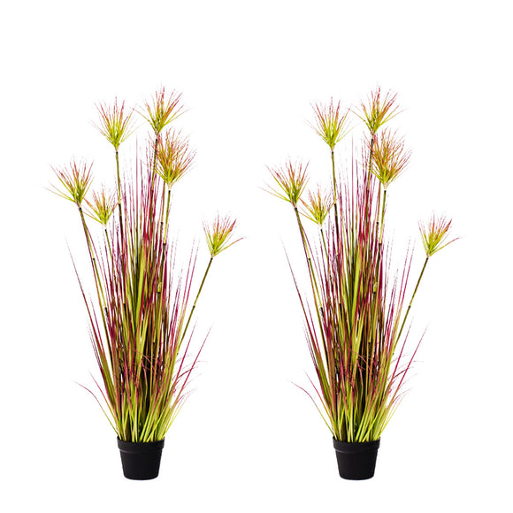 NNEAGS 2X 120cm Green Artificial Indoor Potted Papyrus Plant Tree Fake Simulation Decorative
