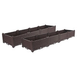 NNEAGS 2X 160cm Raised Planter Box Vegetable Herb Flower Outdoor Plastic Plants Garden Bed