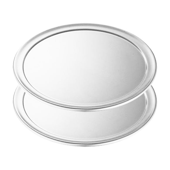 NNEAGS 2X 15-inch Round Aluminum Steel Pizza Tray Home Oven Baking Plate Pan