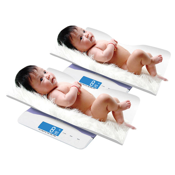 NNEAGS 2X 100kg Digital Baby Scales Electronic LCD Display Paediatric Infant Weight Monitor