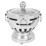 NNEAGS Stainless Steel Mini Asian Buffet Hot Pot Single Person Shabu Alcohol Stove Burner with Glass Lid