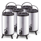 NNEAGS 6X 10L Portable Insulated Cold/Heat Coffee Tea Beer Barrel Brew Pot With Dispenser