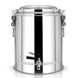 NNEAGS 30L Stainless Steel Insulated Stock Pot Dispenser Hot & Cold Beverage Container With Tap