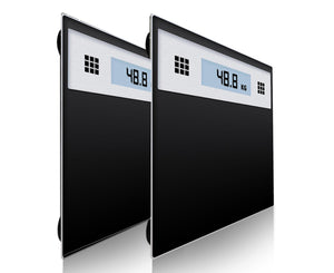 NNEAGS 2X 180kg Electronic Talking Scale Weight Fitness Glass Bathroom Scale LCD Display Stainless