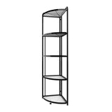 NNEAGS 5 Tier Steel Triangular  Corner Stand Multi-Functional Shelves Portable Storage Organizer
