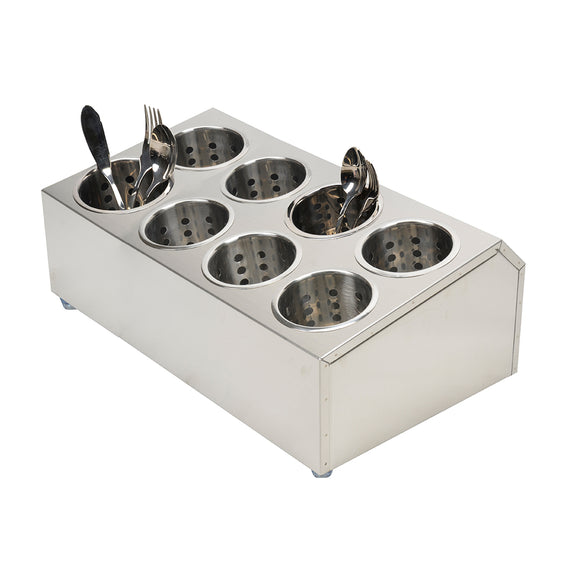 NNEAGS 18/10 Stainless Steel Conical Utensils Cutlery Holder with 8 Holes