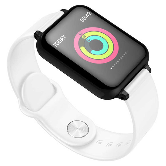 NNEAGS Waterproof Fitness Smart Wrist Watch Heart Rate Monitor Tracker White