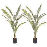 NNEAGS 2X 240cm Artificial Green Rogue Hares Foot Fern Tree Fake Tropical Indoor Plant Home Office Decor